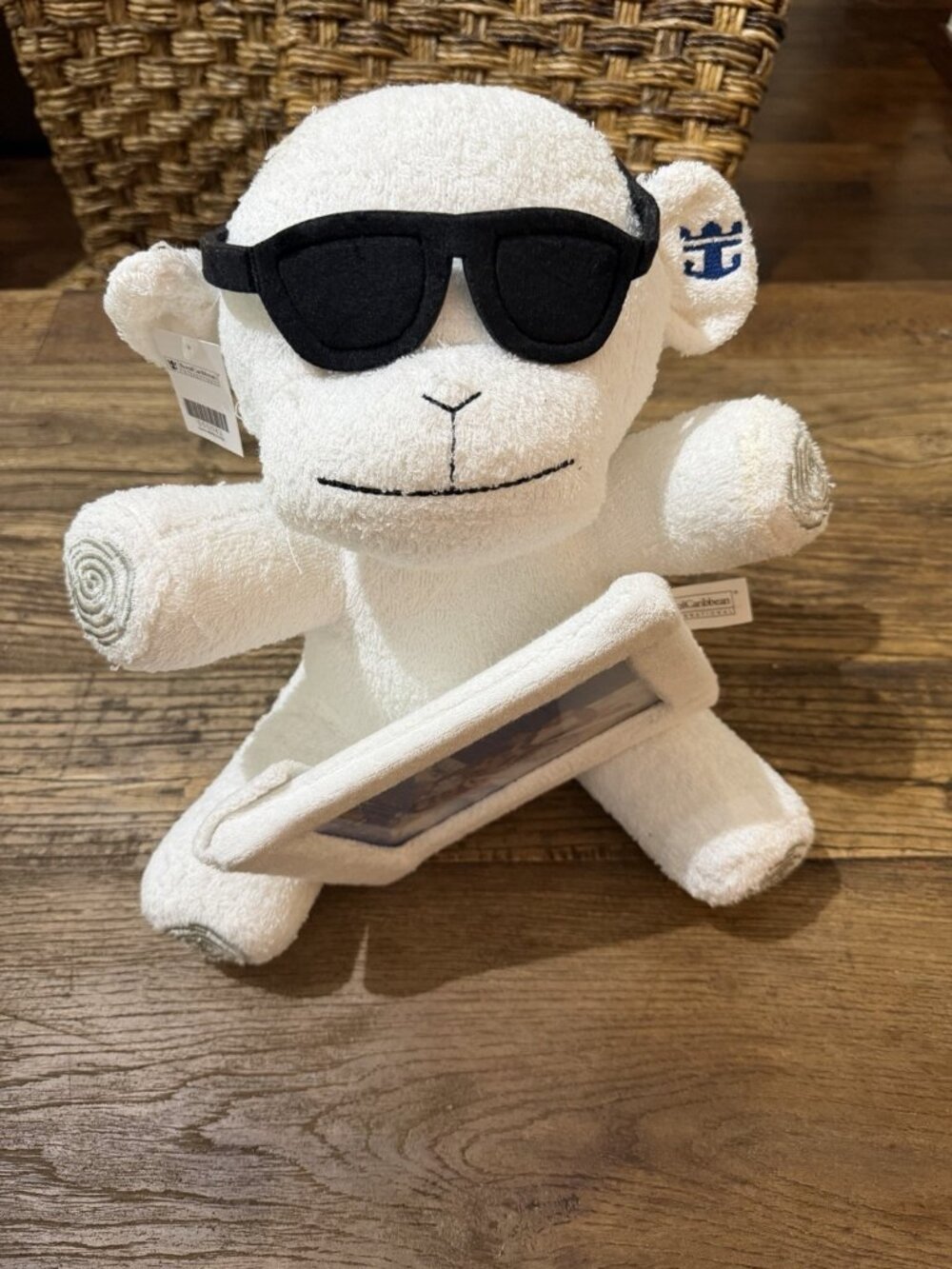 NEW Royal Caribbean International Cruises Towel Animal Monkey Plush With Frame